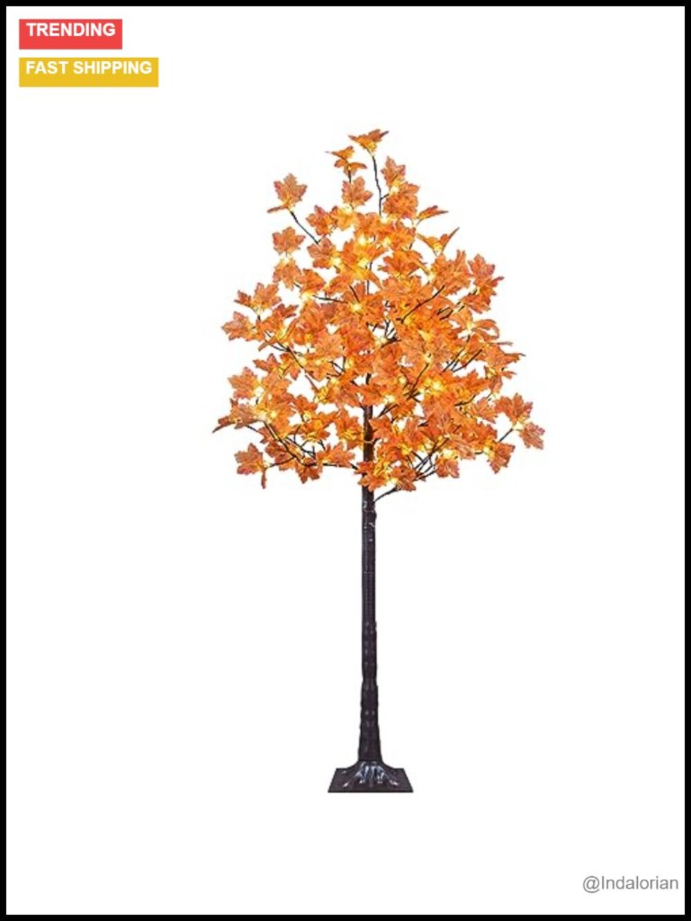 6FT Lighted Maple Tree 120 Warm White Lights Dimmable Timer Indoor Outdoor